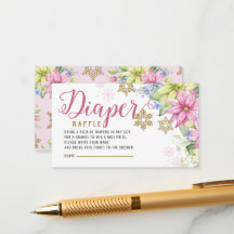 Little Snowflake Bloemenluier Raffle Baby shower