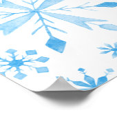 Little Snowflake Blue Baby shower Welcome Sign Poster (Hoek)