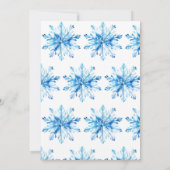 Little Snowflake Blue Boy Baby shower Kaart (Achterkant)