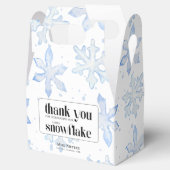 Little Snowflake Blue Wintery Baby shower Bedankdoosjes (Geopend)