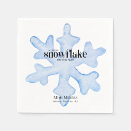 Little Snowflake Blue Wintery Baby shower Servet