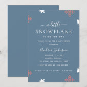 Little Snowflake Boy Baby shower Kaart (Voorkant / Achterkant)