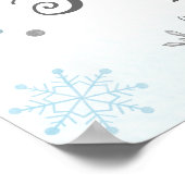 Little Snowflake Boy Baby shower Welkomstbord Poster (Hoek)