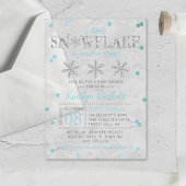 Little Snowflake Boys Winter Baby shower Acryl Uitnodigingen