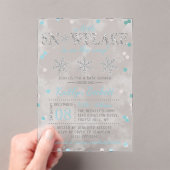 Little Snowflake Boys Winter Baby shower Acryl Uitnodigingen (Insitu (Draagbaar))