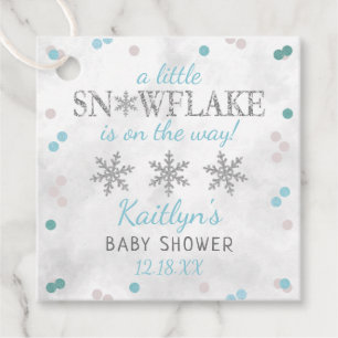 Little Snowflake Boys Winter Baby shower Bedankjes Labels
