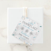 Little Snowflake Boys Winter Baby shower Bedankjes Labels (In situ)