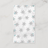 Little Snowflake Boys Winter Baby shower Diaper Informatiekaartje (Achterkant)