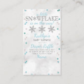 Little Snowflake Boys Winter Baby shower Diaper Informatiekaartje (Voorkant)
