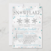 Little Snowflake Boys Winter Baby shower Kaart (Voorkant)