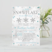 Little Snowflake Boys Winter Baby shower Kaart (Staand voorkant)