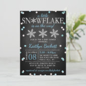 Little Snowflake Boys Winter Baby shower Kaart (Staand voorkant)