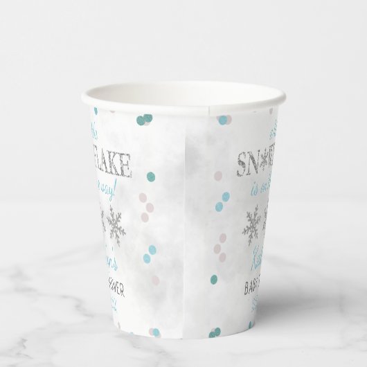 Little Snowflake Boys Winter Baby shower Papieren Bekers (Rechts)