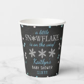 Little Snowflake Boys Winter Baby shower Papieren Bekers (Achterkant)