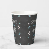 Little Snowflake Boys Winter Baby shower Papieren Bekers (Links)