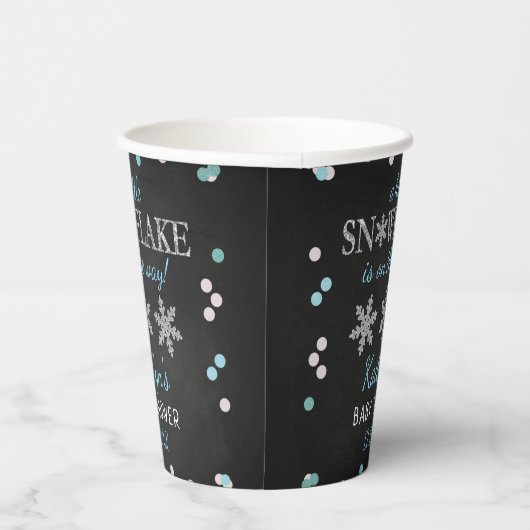 Little Snowflake Boys Winter Baby shower Papieren Bekers (Rechts)
