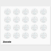 Little Snowflake Boys Winter Baby shower Ronde Sticker (Vel)