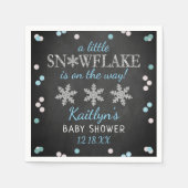 Little Snowflake Boys Winter Baby shower Servet (Voorkant)