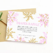 Little Snowflake Diaper Raffle Enclosure Card Informatiekaartje