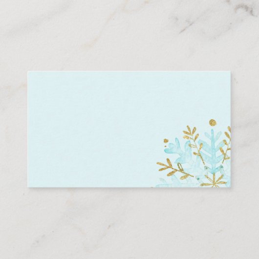 Little Snowflake Diaper Raffle Enclosure Card Informatiekaartje (Achterkant)