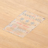 Little Snowflake Girls Winter Baby shower Acryl Uitnodigingen (Laagn)