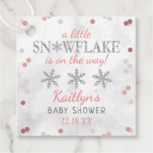 Little Snowflake Girls Winter Baby shower Bedankjes Labels (Voorkant)