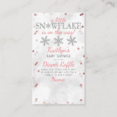 Little Snowflake Girls Winter Baby shower Diaper Informatiekaartje (Voorkant)