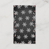 Little Snowflake Girls Winter Baby shower Diaper Informatiekaartje (Achterkant)