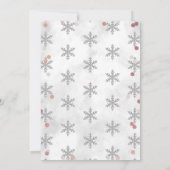 Little Snowflake Girls Winter Baby shower Kaart (Achterkant)