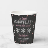Little Snowflake Girls Winter Baby shower Papieren Bekers (Voorkant)