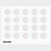 Little Snowflake Girls Winter Baby shower Ronde Sticker (Vel)