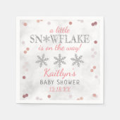 Little Snowflake Girls Winter Baby shower Servet (Voorkant)