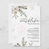 Little snowflake is on the way winter baby shower kaart (Voorkant)