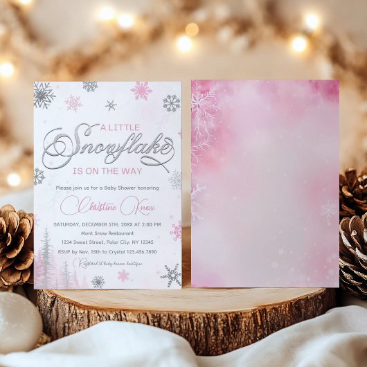 Little Snowflake is op weg naar het Winter Baby sh Kaart