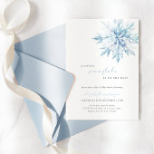 Little Snowflake Minimal Boy Baby shower Kaart