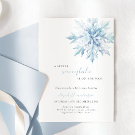 Little Snowflake Minimal Boy Baby shower Kaart