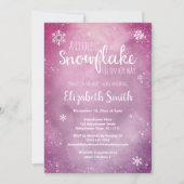 Little snowflake on her way babyshower kaart (Voorkant)