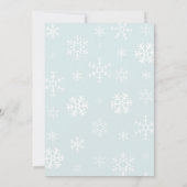 Little snowflake on the way babyshower invitation kaart (Achterkant)