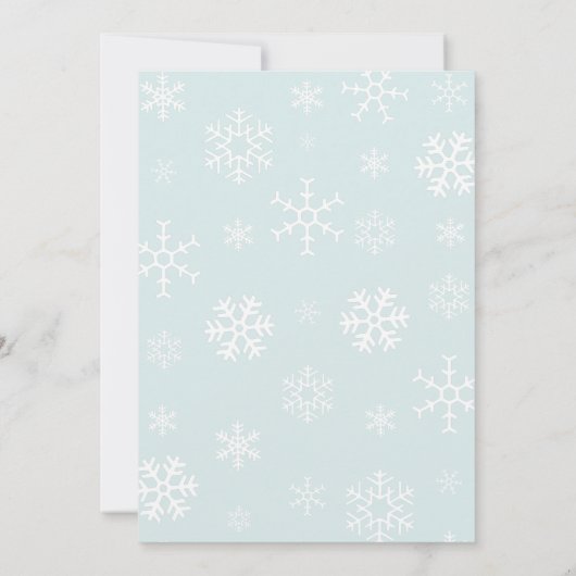 Little snowflake on the way babyshower invitation kaart (Achterkant)