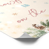 Little Snowflake on Way Winter Baby shower Poster (Hoek)