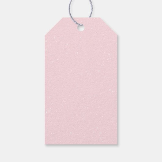 Little Snowflake Pink Baby Shower Cadeaulabel (Achterkant)