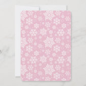 Little Snowflake Pink Chalkboard Baby shower Kaart (Achterkant)
