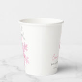 Little Snowflake Pink Winter Baby Shower Cups Papieren Bekers (Rechts)