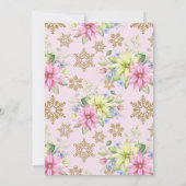 Little Snowflake Roze Bloemen Wandelwagen Baby sho Kaart (Achterkant)