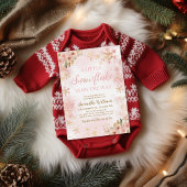 Little Snowflake Roze Winter Meisje Baby shower Kaart