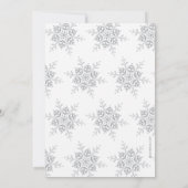 Little Snowflake Silver Glitter 1e verjaardag foto Kaart (Achterkant)