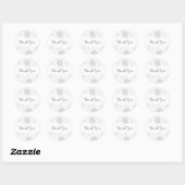 Little Snowflake Silver Glitter Baby shower Ronde Sticker (Vel)