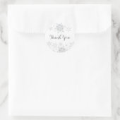 Little Snowflake Silver Glitter Baby shower Ronde Sticker (Tas)