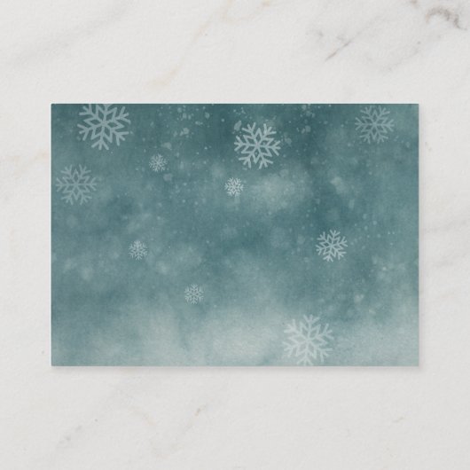 Little Snowflake Vrijgezellenfeest Recept Informatiekaartje (Achterkant)