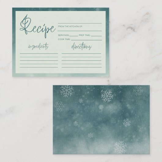 Little Snowflake Vrijgezellenfeest Recept Informatiekaartje (Voorkant / Achterkant)